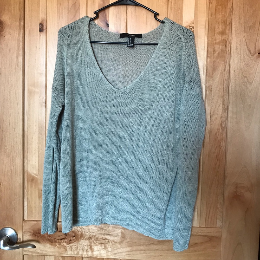 Sage green, light weight sweater